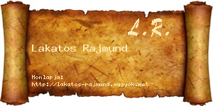 Lakatos Rajmund névjegykártya